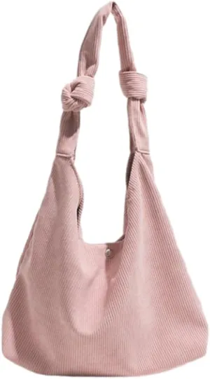 Slouchy Corduroy Tote Bag for Women Baggy Shoulder Bag Large Hobo Bag Retro Carryall Bag Everything Tote Office Tote