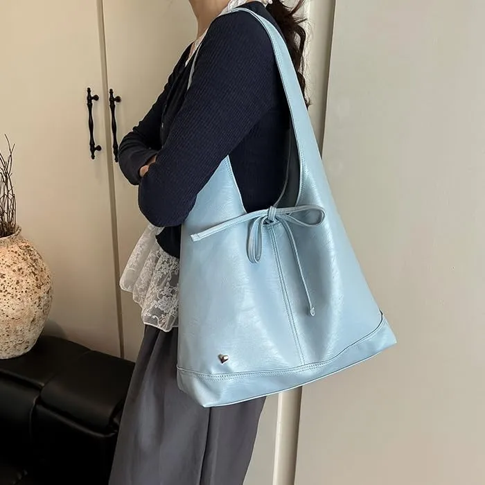 Slouchy Hobo Bags for Women Coquette Bow Purse PU Half Moon Bag Underarm Shoulder Bag Trending Y2k Purses & Handbags