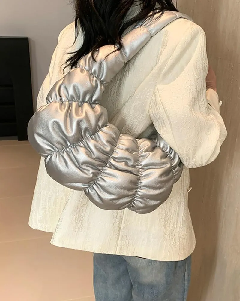 Slouchy Hobo Bags for Women Quilted Shoulder Bags for Women Lightweight Cloud Bag Retro Carryall Bag Handbags 2024