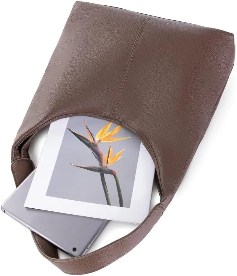Slouchy Hobo Bags for Women Retro Vegan Leather Purse Luxury Designer Shoulder Bag Fashion Shopping Tote Bag 2pcs