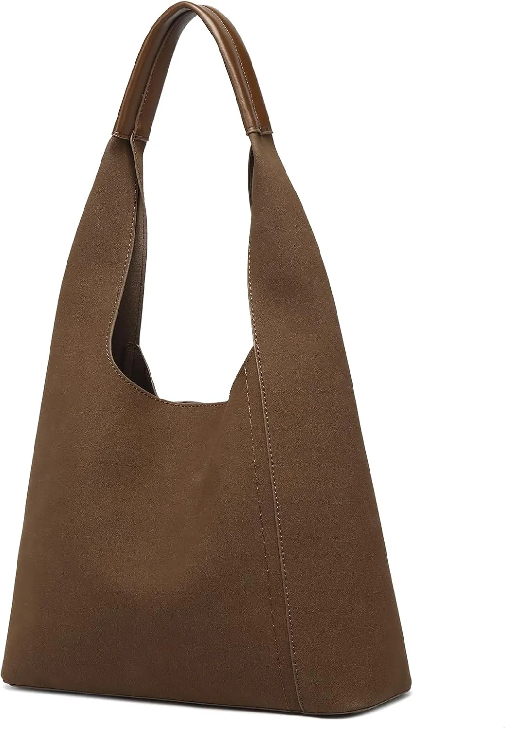 Slouchy Hobo Bags for Women, Shoulder Handbag Purse 2pcs Soft Tote Work Bag PU Leather Top Handle Bag
