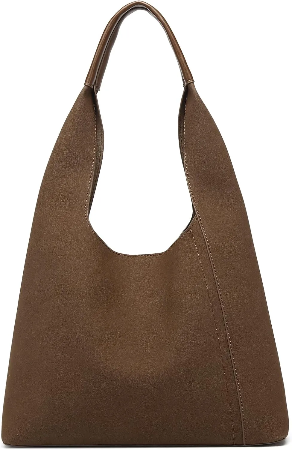 Slouchy Hobo Bags for Women, Shoulder Handbag Purse 2pcs Soft Tote Work Bag PU Leather Top Handle Bag