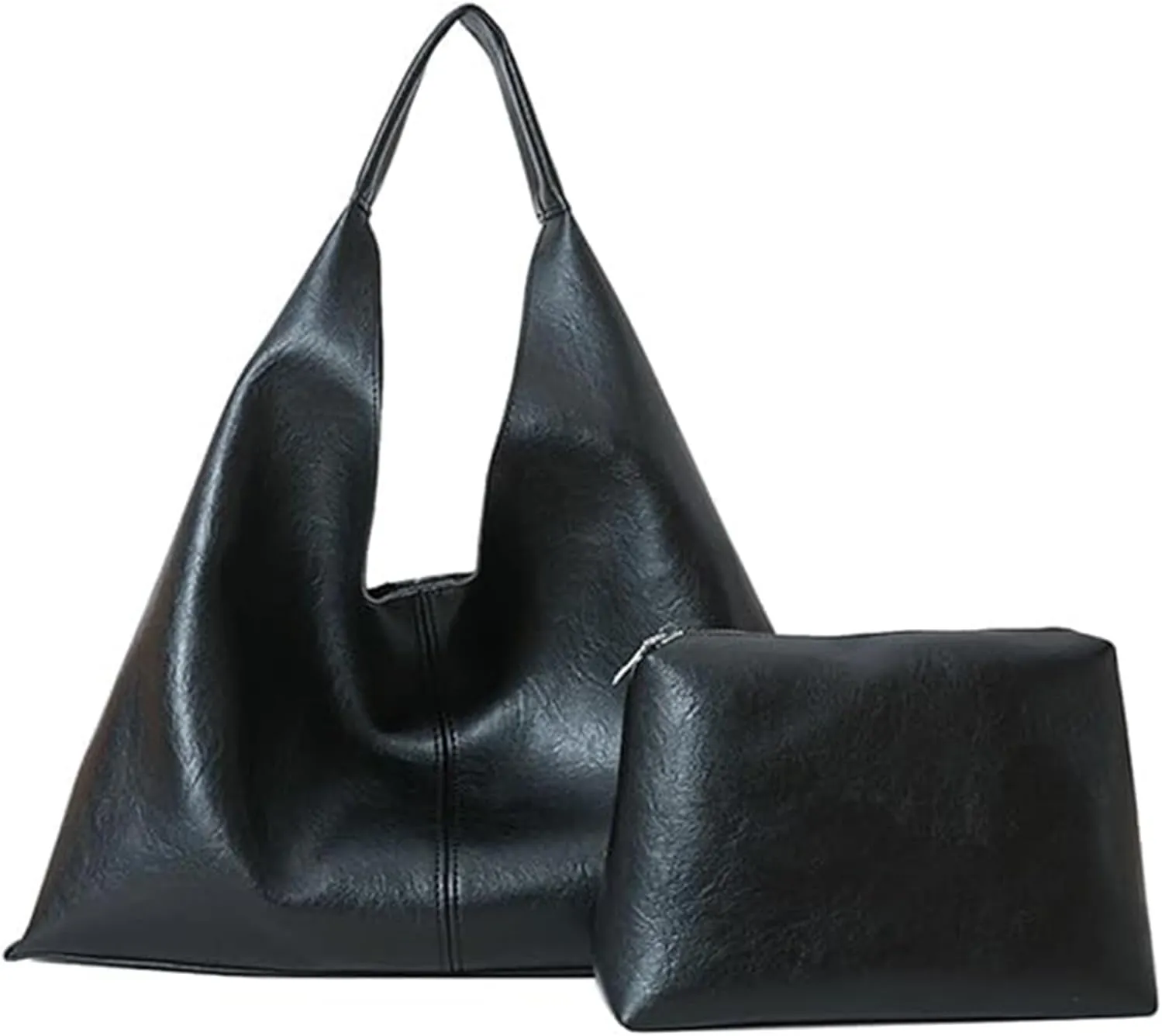 Slouchy Hobo Bags for Women Tote Bag Retro Soft Vegan Leather Crossbody Shoulder Bag Large Capacity Purses Handbags
