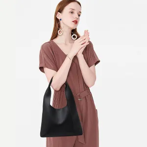 Slouchy Hobo Tote Bags for Women - Retro PU Leather Shoulder Handbag Purse Large Capacity 2pcs