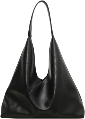 Slouchy Hobo Tote Bags for Women - Retro PU Leather Shoulder Purses - Large Capacity 2pcs Ladies Top Handle Handbag