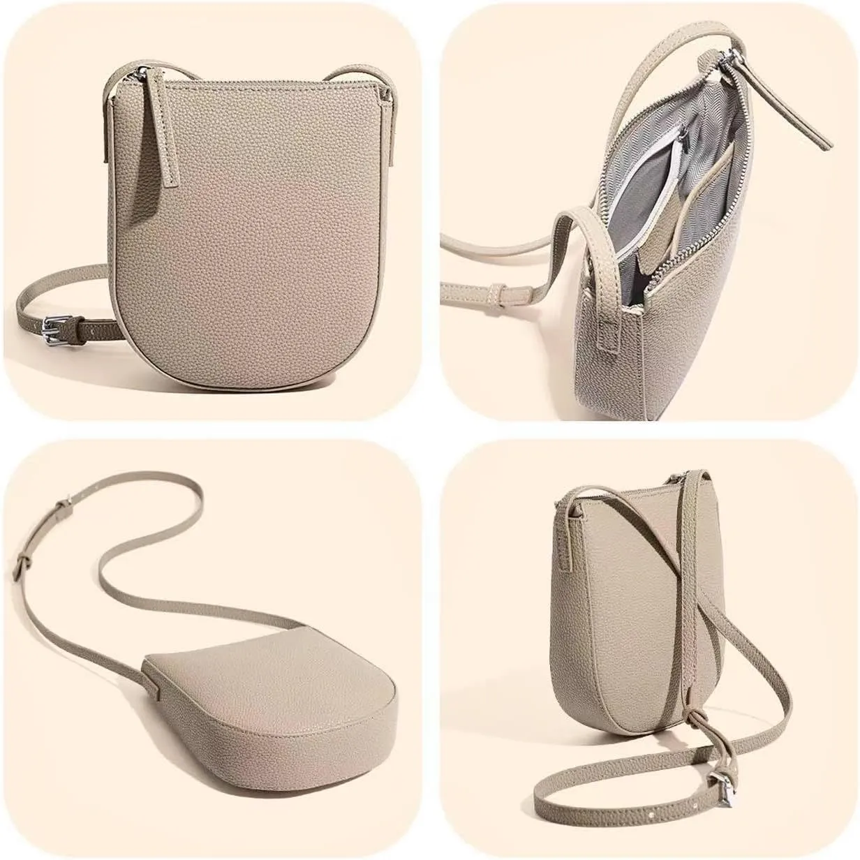 Small Classic Sling Bag for Women and Men Crossbody Bags Mini Lightweight Genuine Leather Office Daily Travel Essentials