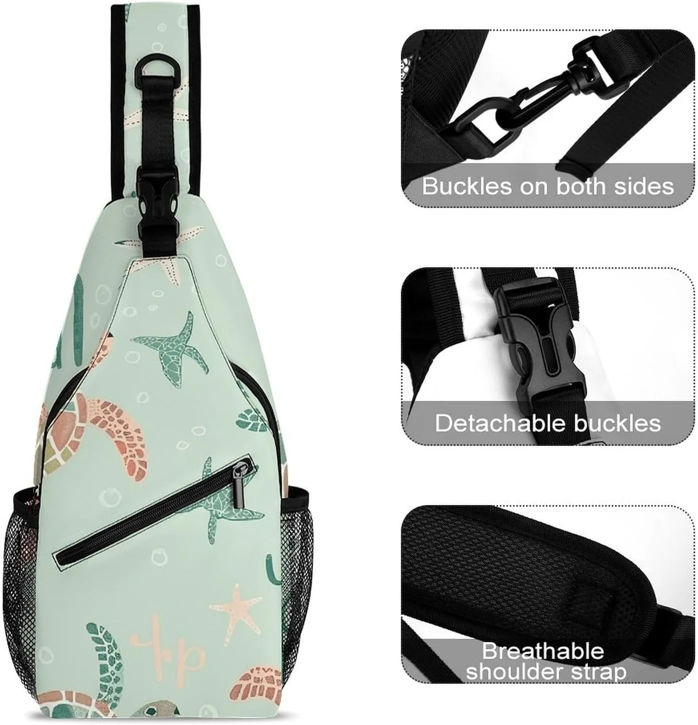 Small Crossbody Sling Backpack Bright Light Yellow Chest Bags for Traveling Chest Fashion Shoulder Bag
