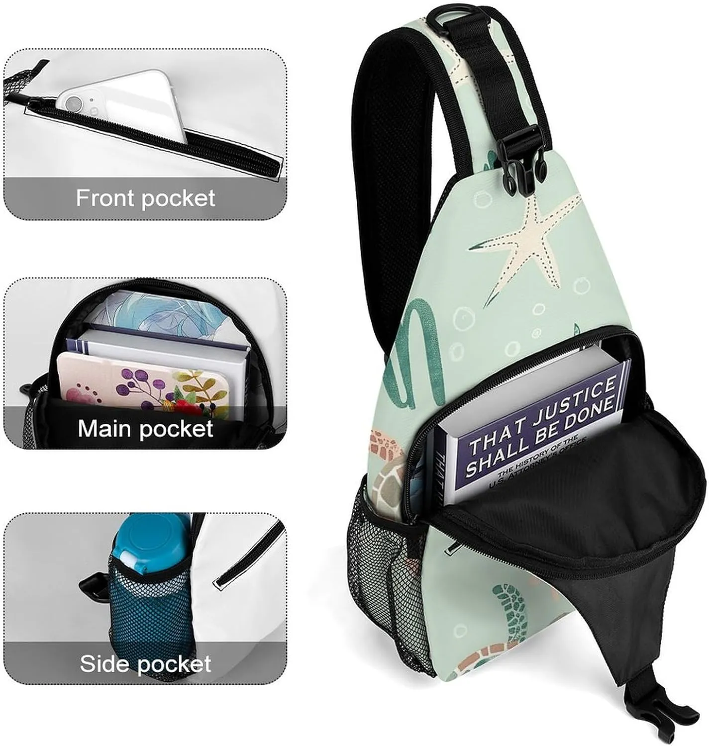 Small Crossbody Sling Backpack Bright Light Yellow Chest Bags for Traveling Chest Fashion Shoulder Bag