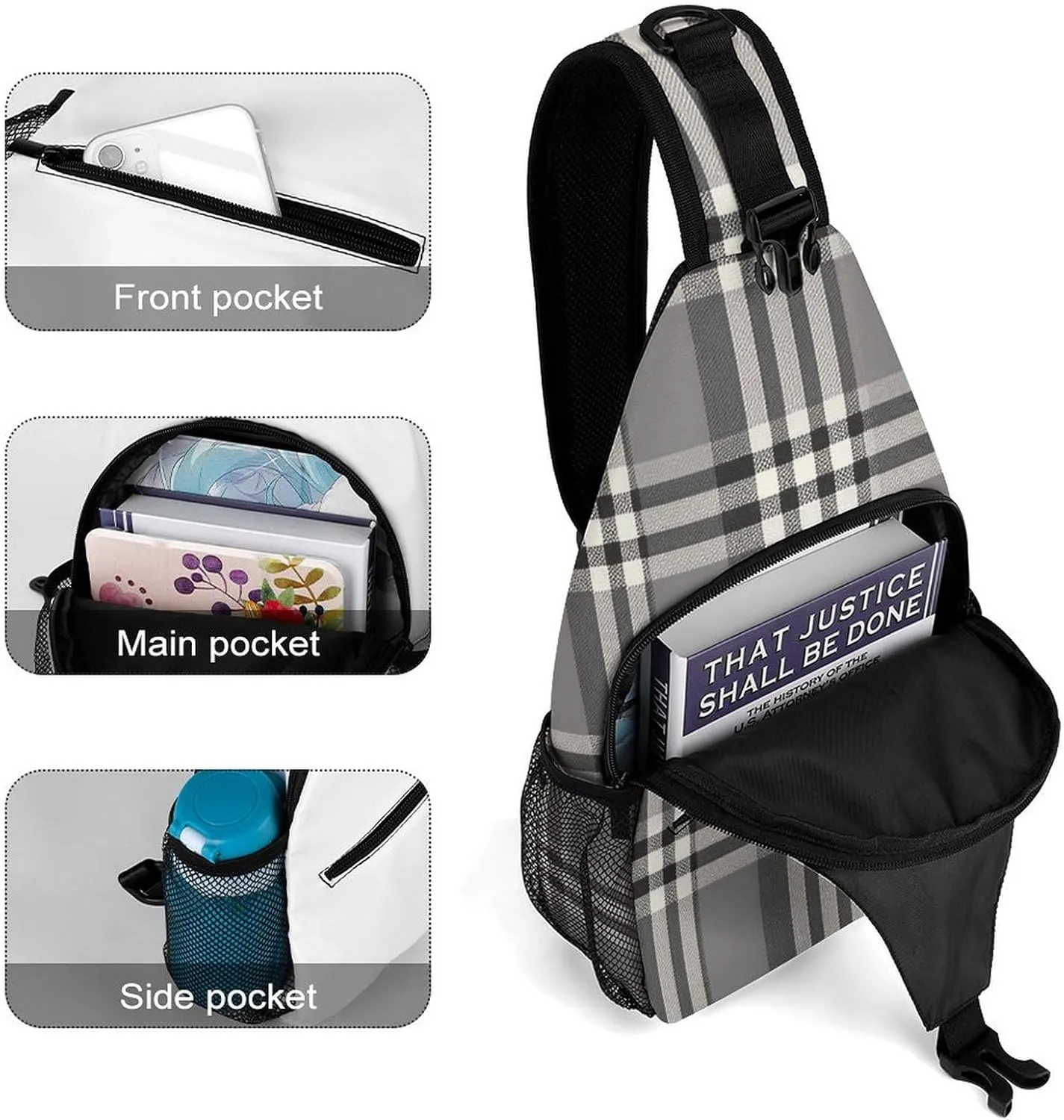 Small Crossbody Sling Backpack Dark And Light Colors Chest Bags for Traveling Chest Fashion Shoulder Bag