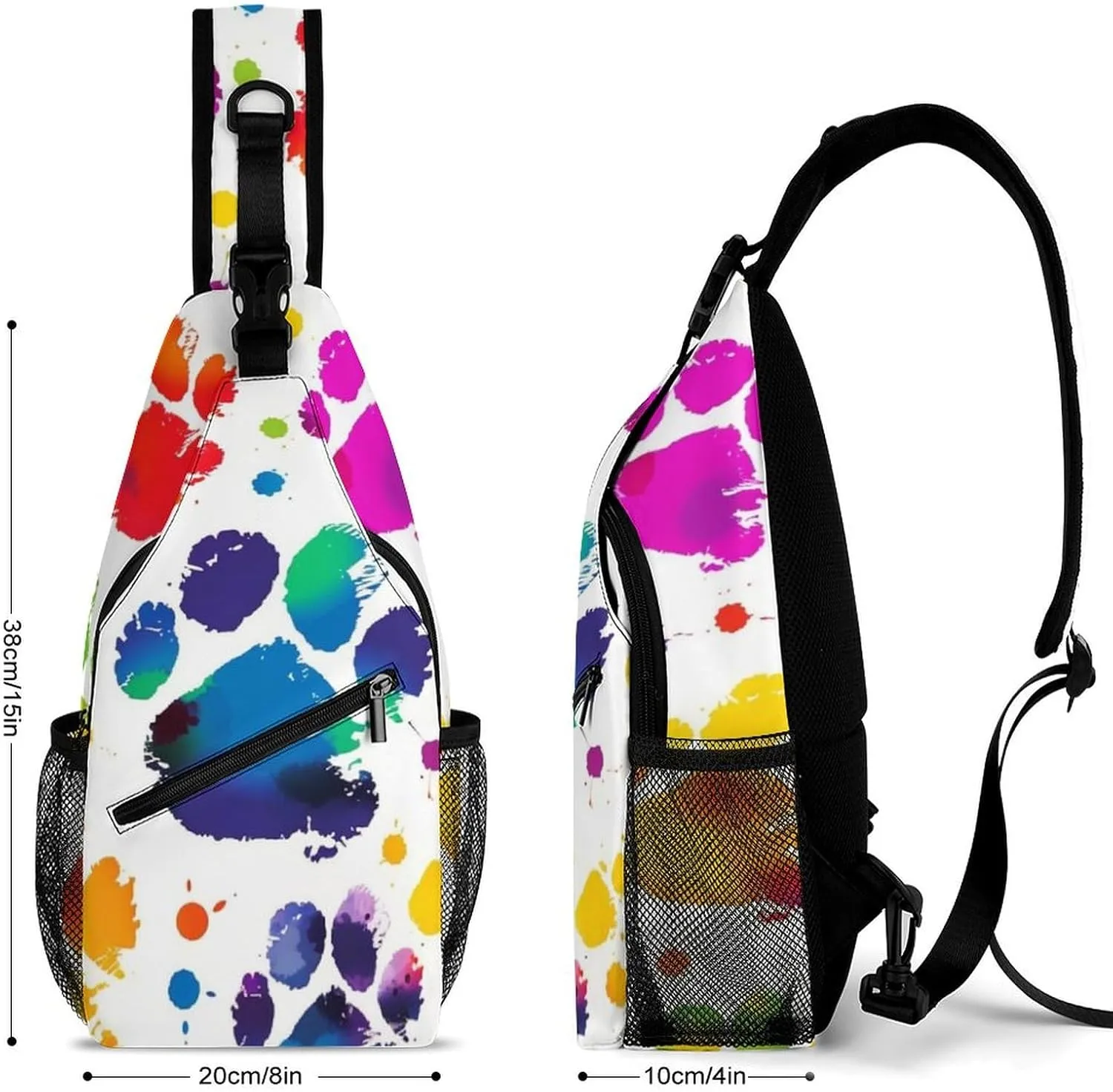 Small Crossbody Sling Backpack Maroon And Yellow Chest Bags for Traveling Chest Fashion Shoulder Bag