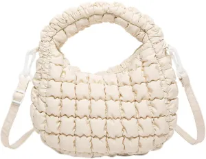 Small Puffer Quilted Shoulder Purse Women 2025 Crossbody Bag Bubble Mini Tote Bag Nylon Handbag Pad Soft Handbag