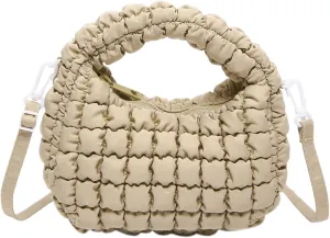 Small Puffer Quilted Shoulder Purse Women 2025 Crossbody Bag Bubble Mini Tote Bag Nylon Handbag Pad Soft Handbag