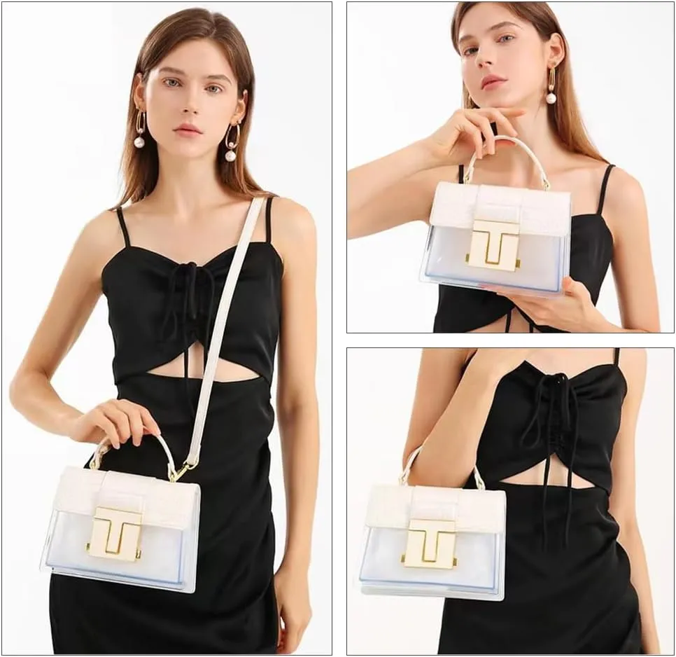 Small Purses and Handbags for Women Top Handle Satchel Shoulder Bags Structured Square Crossbody Bag (Aa-Black)