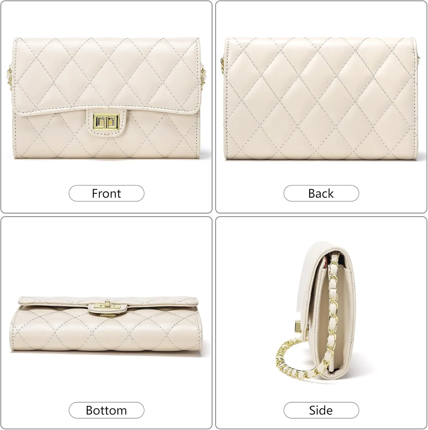 Small Quilted Crossbody Bags for Women Trendy Ladies Shoulder Bag Satchel HandBag Mini Purse Women