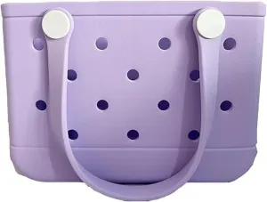 Small Rubber Tote Bag for Women-Cute Sports Bag for Travel, Pool Days, Gym, & Daily Use Durable Lightweight Design