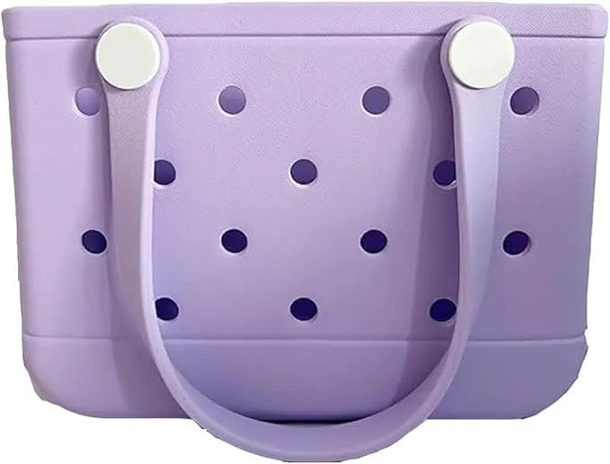 Small Rubber Tote Bag for Women-Cute Sports Bag for Travel, Pool Days, Gym, & Daily Use Durable Lightweight Design