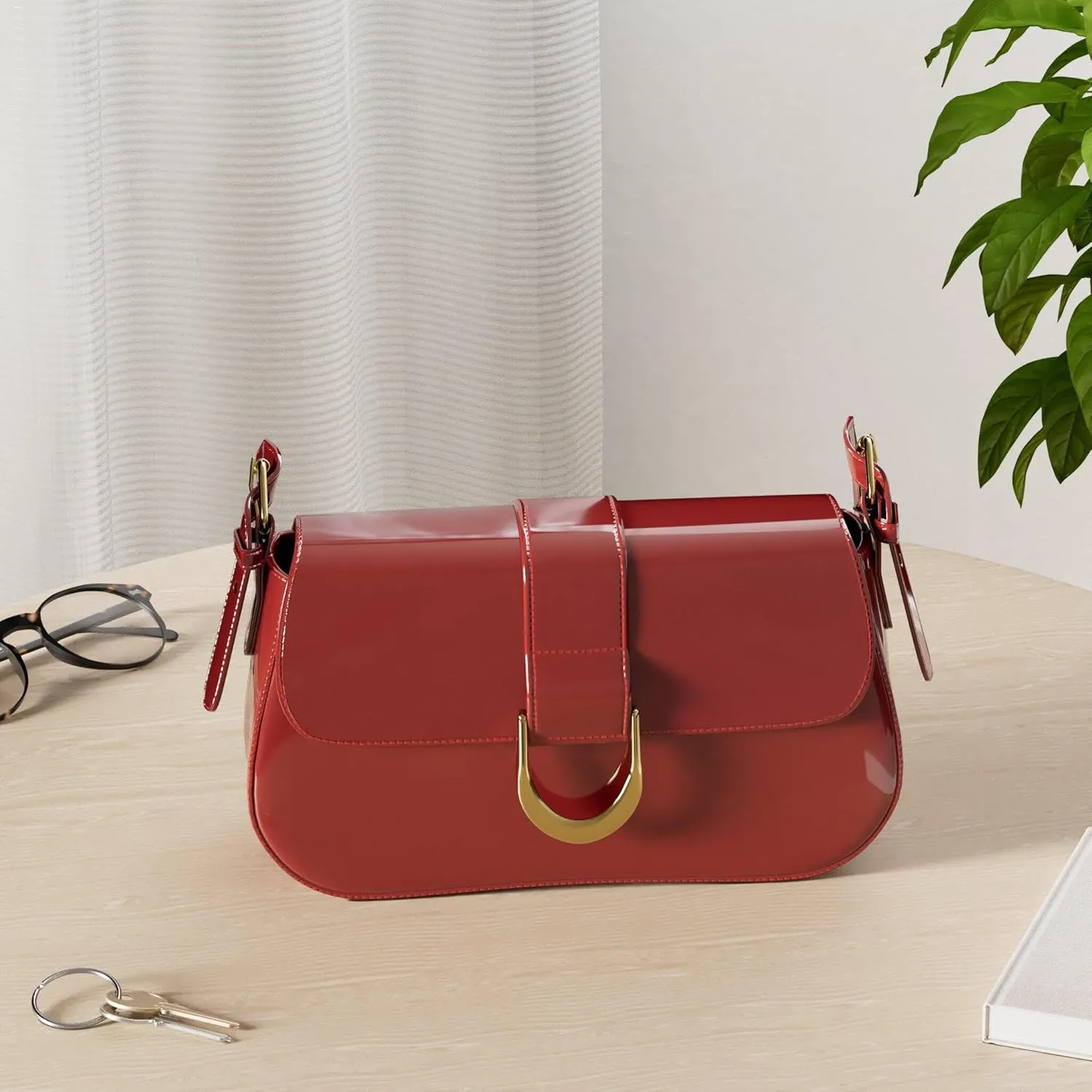 Small Shoulder Bag Y2K Purse for Women Crocodile Handbag Clutch Purse Classic Retro Crossbody Bag Satchel