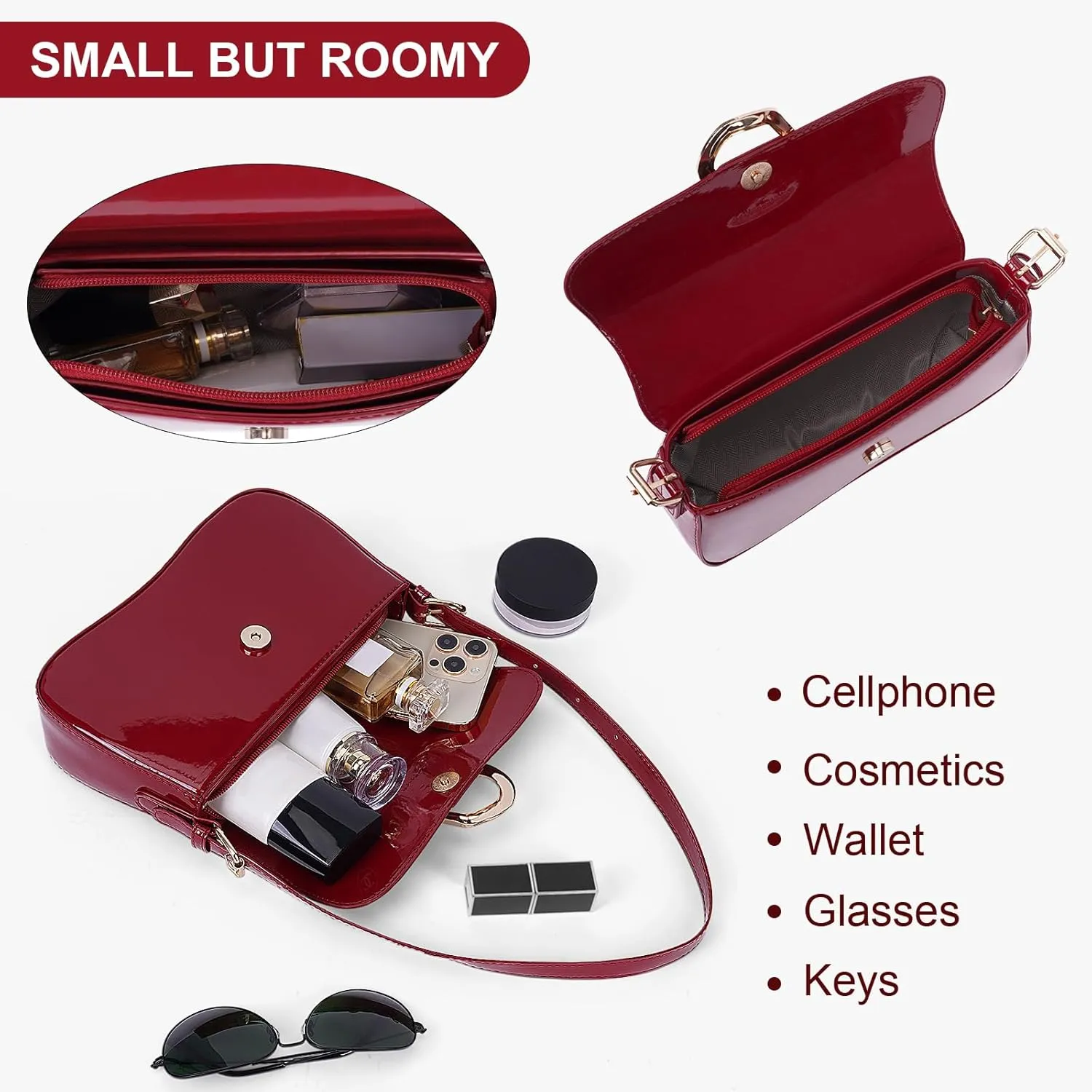 Small Shoulder Bag Y2K Purse for Women Crocodile Handbag Clutch Purse Classic Retro Crossbody Bag Satchel