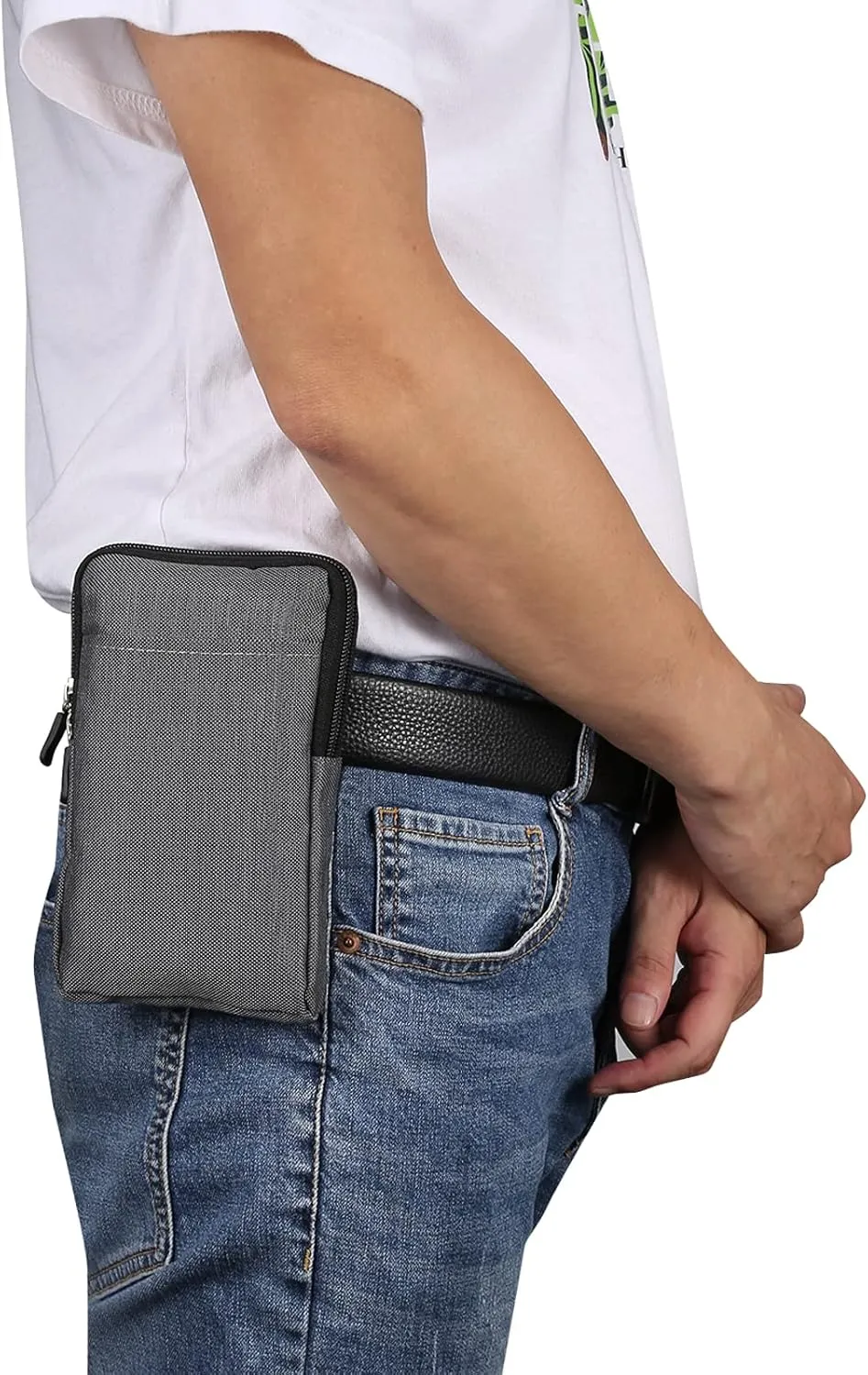 Small Shoulder Messenger Bag Men, Cell Phone Belt Bag Waterproof, Small Mobile Phone Crossbody Purse with Strap Sling Bag Wallet Smartphone Belt Pouch Handbag for Hiking Camping Sport Outdoor Travel