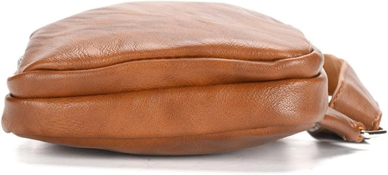 Small Sling Bag for Women Crossbody Leather Crossbody Fanny Packs Chest Bag for Women Travel Gifts (brown)