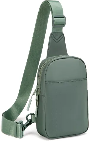 Small Sling Bag for Women Men Two-Way Zipper Crossbody Bag Fanny Pack Lightweight Chest Bag for Outdoors