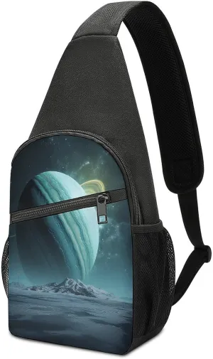 Small Sling Chest Bag Crossbody Bag for Men Women,Uranus Lightweight Gym Daypack for Travel Cycling Hiking