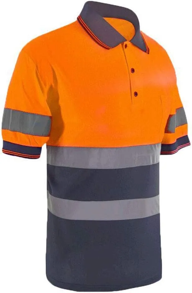 SMASYS Safety Polo Shirt- Reflective Construction Hi-viz Work Wear t Shirts with Pockets for Women and Men