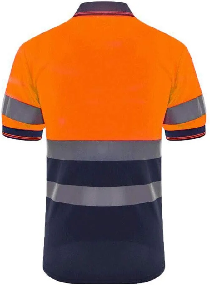 SMASYS Safety Polo Shirt- Reflective Construction Hi-viz Work Wear t Shirts with Pockets for Women and Men
