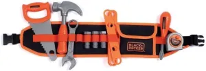 Smoby 7600360192 Black and Decker Adjustable Strap-14 Accessories Black & Decker Kids Role Play Belt with 4 Tools