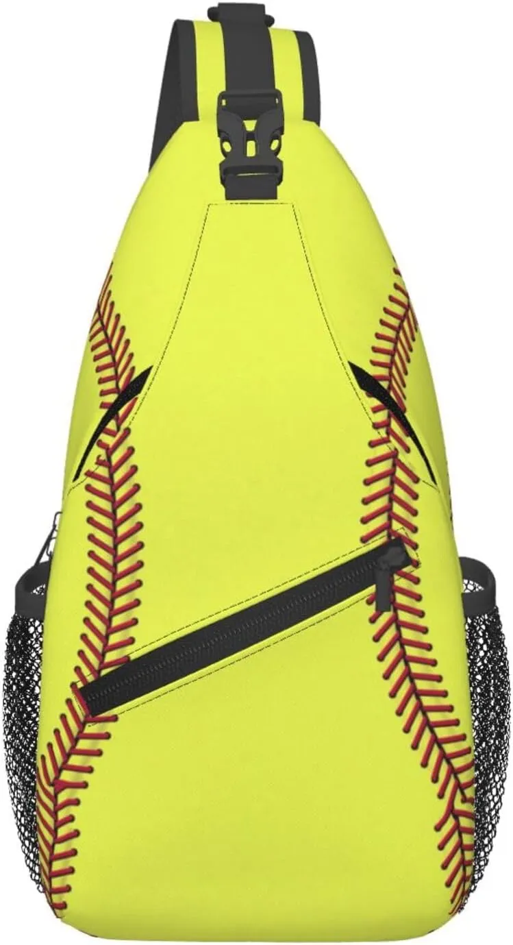 Softball Sling Backpack - Crossbody Shoulder Bag for Men & Women