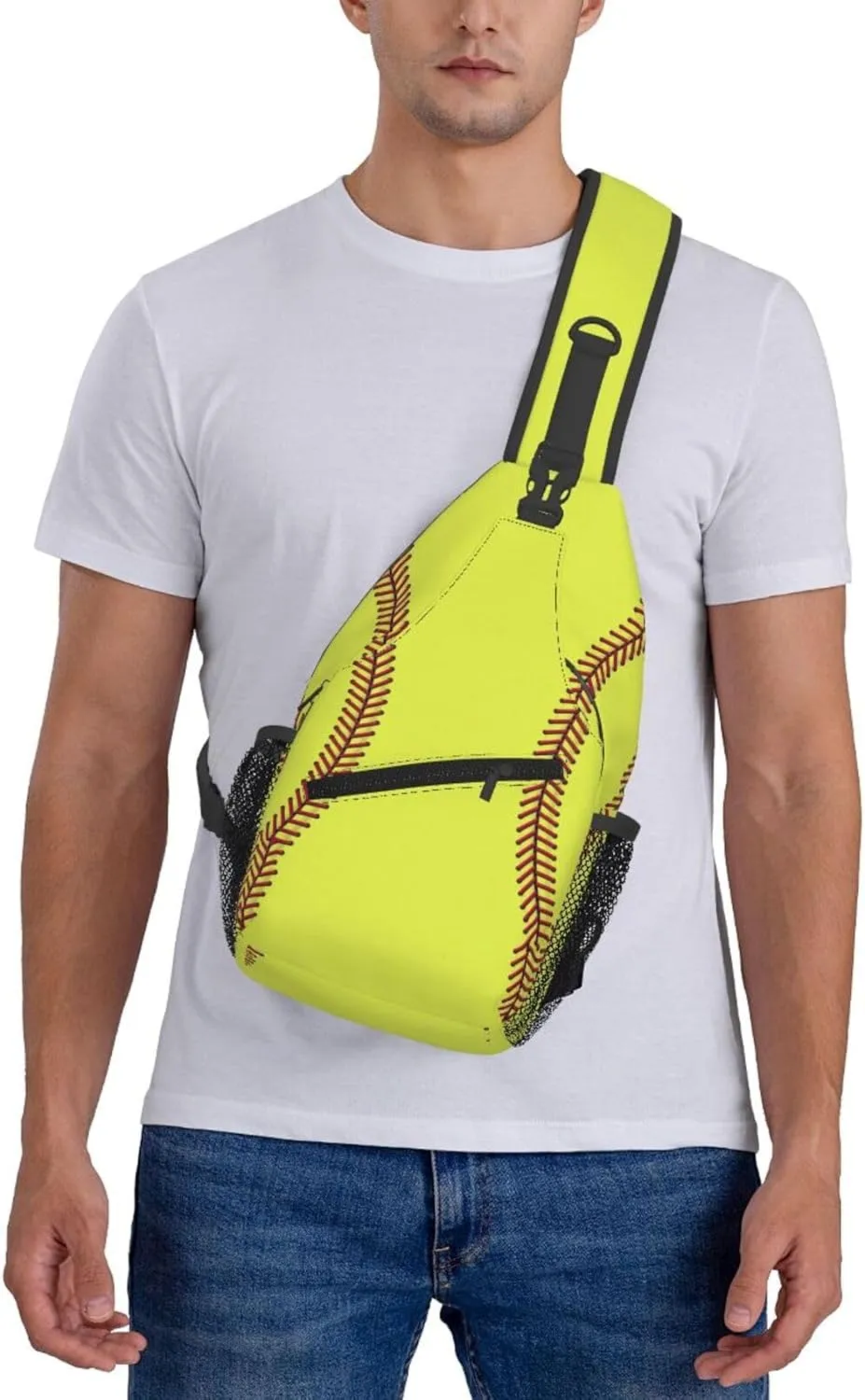 Softball Sling Backpack - Crossbody Shoulder Bag for Men & Women