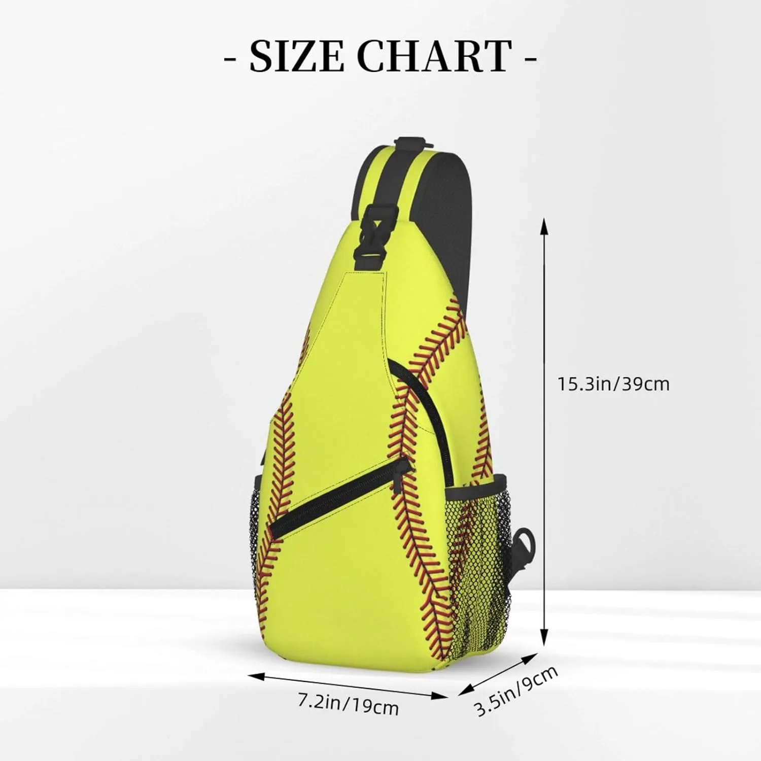 Softball Sling Backpack - Crossbody Shoulder Bag for Men & Women