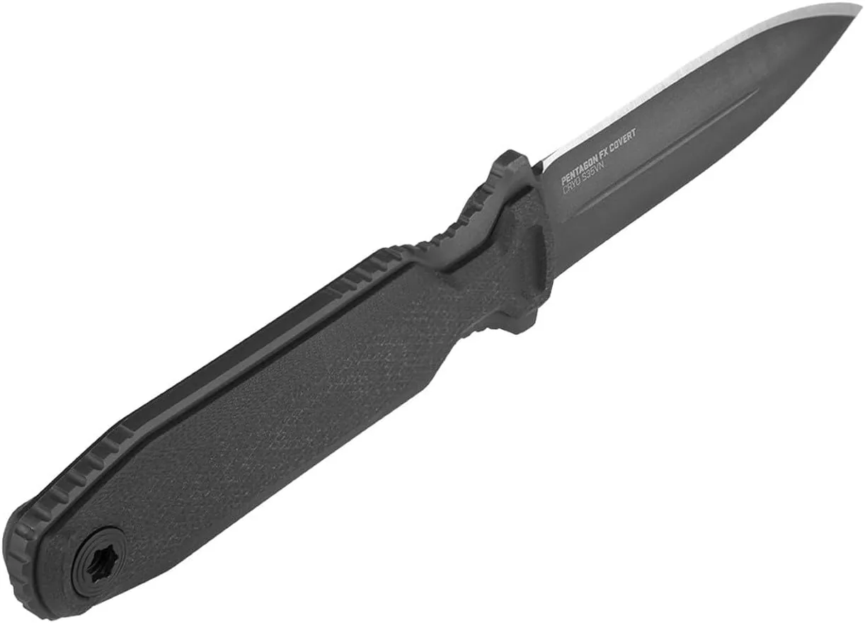 SOG Pentagon FX Covert Professional Fixed Blade Knife for Tactical Needs | Double-Edge CYRO S35VN Full-Tang Steel Blade