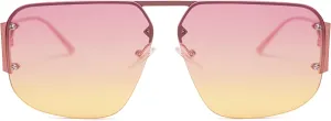 SOJOS Trendy Aviator Sunglasses Mens Womens Retro Metal Rimless Frame Shades Lentes De Sol Para Mujer SJ1192