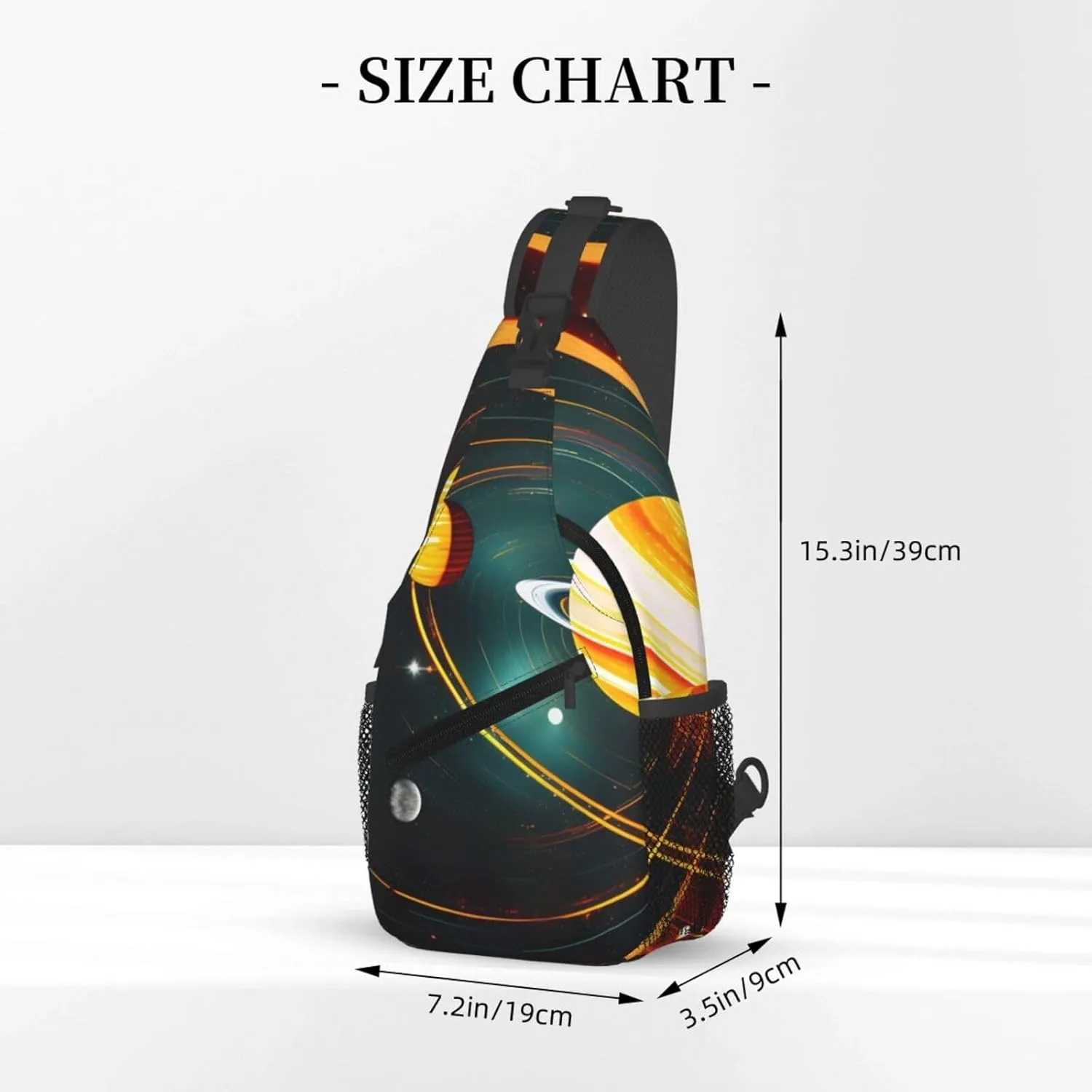Solar System Jupiter Saturn Print Lightweight Sling Small Shoulder Bag - Chic Cross Chest Bag With Adjustable Strap