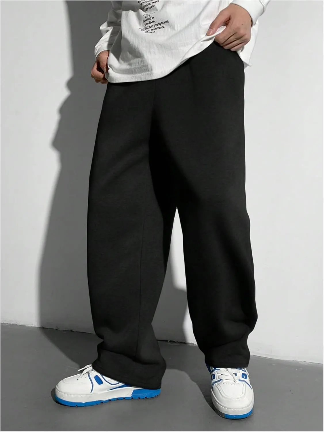SOLY HUX Boy's Sports Athletic Sweatpants Wide Leg Casual Fall Letter Elastic Waist Baggy Pants