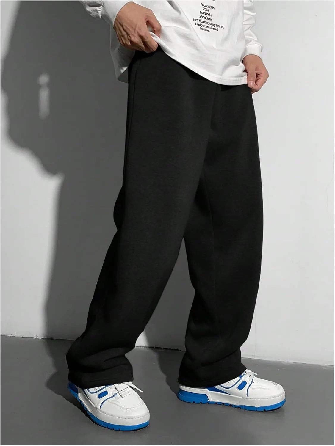 SOLY HUX Boy's Sports Athletic Sweatpants Wide Leg Casual Fall Letter Elastic Waist Baggy Pants