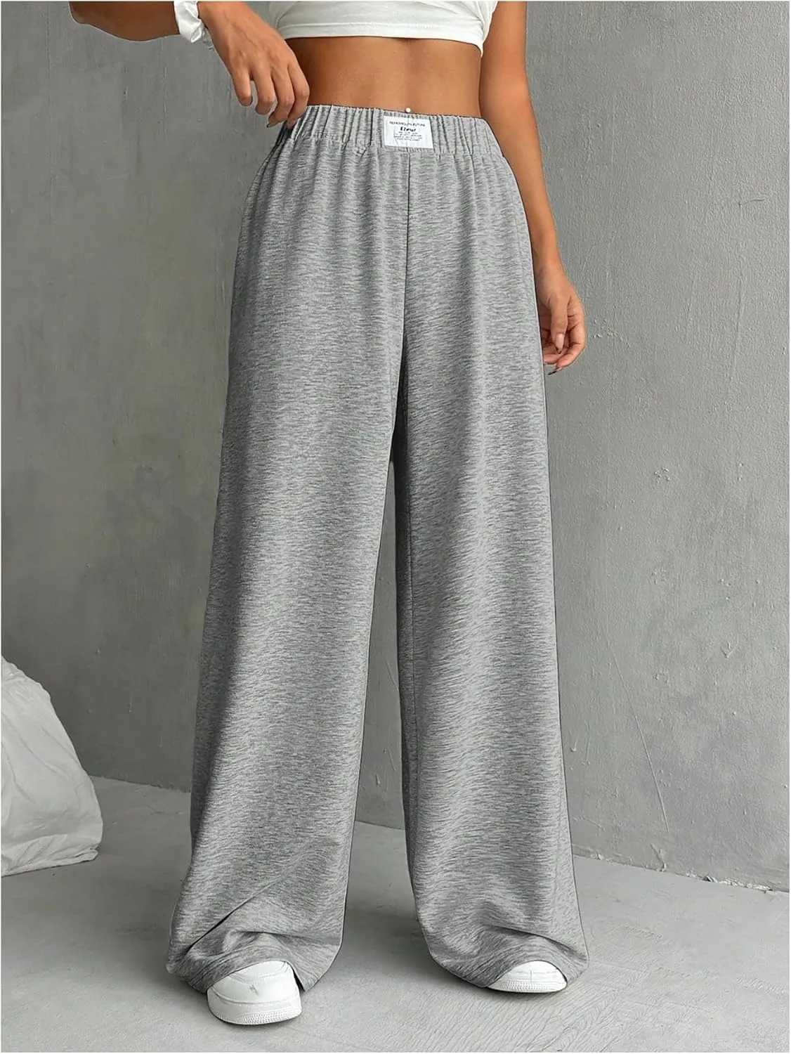 SOLY HUX Girl's Wide Leg Sweatpants Elastic High Waisted Loose Baggy Pants with Pockets