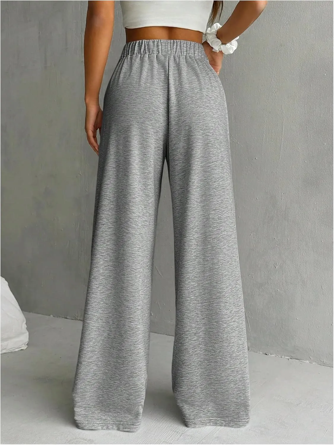 SOLY HUX Girl's Wide Leg Sweatpants Elastic High Waisted Loose Baggy Pants with Pockets