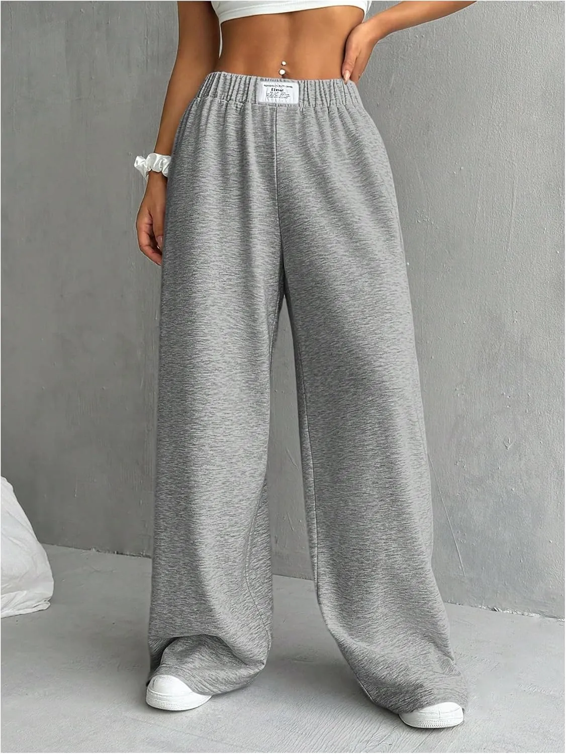 SOLY HUX Girl's Wide Leg Sweatpants Elastic High Waisted Loose Baggy Pants with Pockets