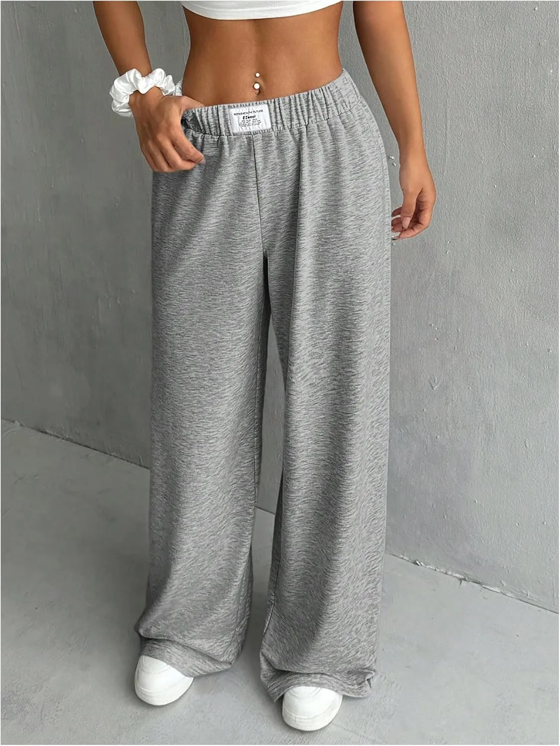 SOLY HUX Girl's Wide Leg Sweatpants Elastic High Waisted Loose Baggy Pants with Pockets