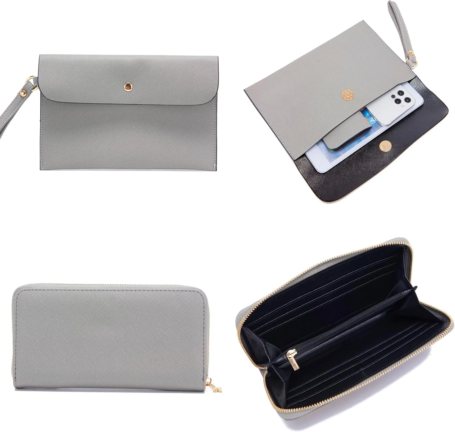 Soperwillton Handbag for Women Wallet Tote Bag Shoulder Bags Top Handle Satchel 5pcs Purse Set