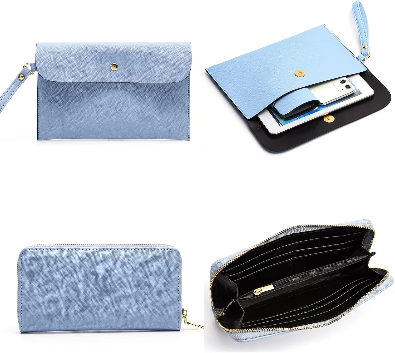 Soperwillton Handbag for Women Wallet Tote Bag Shoulder Bags Top Handle Satchel 5pcs Purse Set