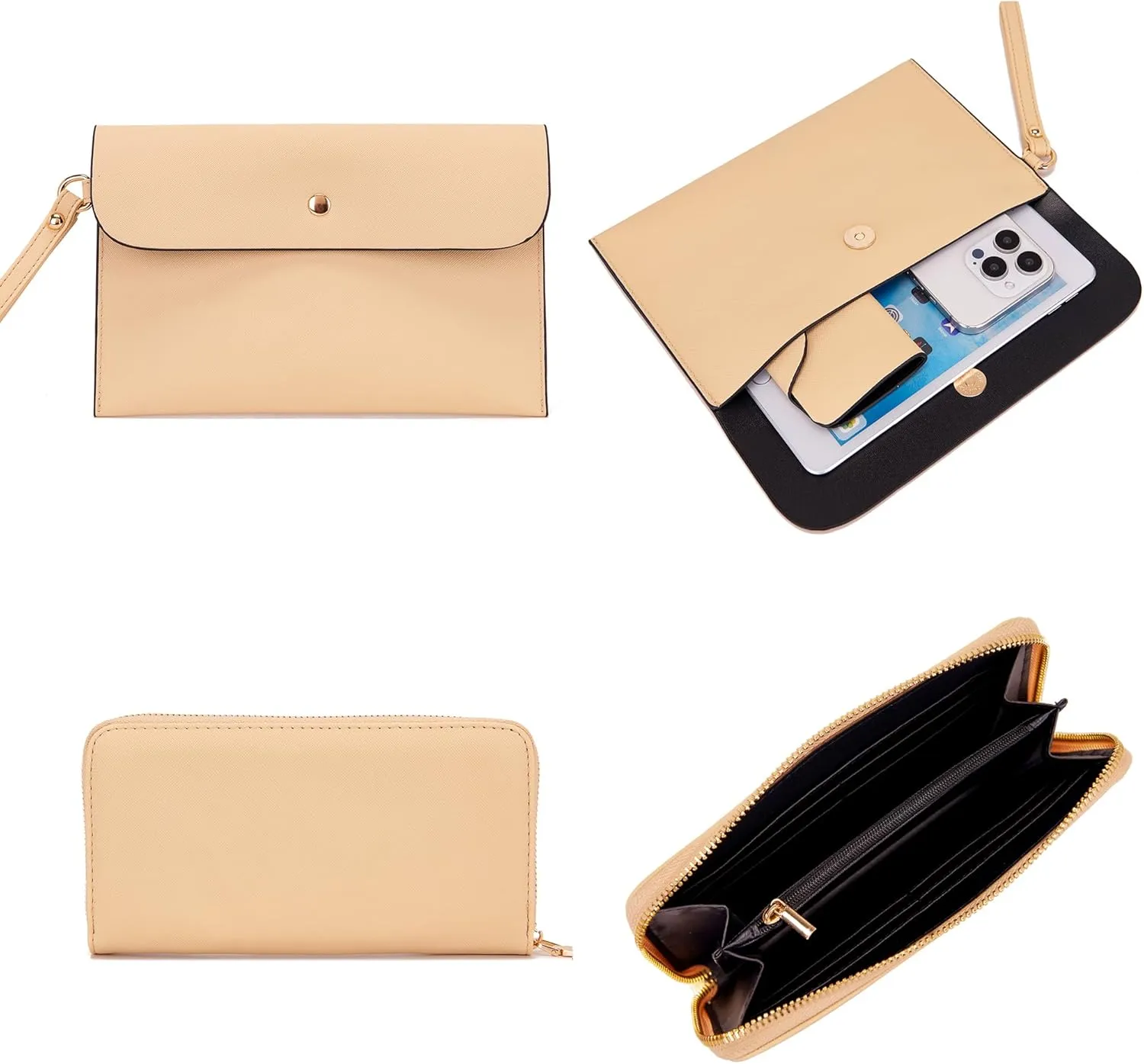 Soperwillton Handbag for Women Wallet Tote Bag Shoulder Bags Top Handle Satchel 5pcs Purse Set