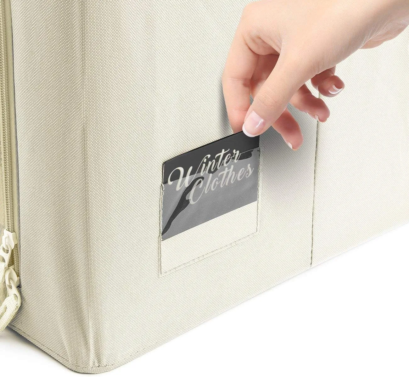 Sorbus Jumbo Storage Bins with Metal Frame - Oxford Fabric Storage Containers with Large Clear Window & Carry Handles - Stackable & Foldable Clothes Organizer Bags for Bedding Linen, Clothing & More