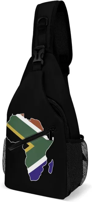 South Africa Flag Africa Map Fashion Sling Bag Shoulder Chest Crossbody Bags Backpack Travel Hiking