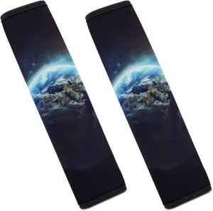 Space Planet Earth Auto Seat Belt Cover 2PCS Universal Car Seat Belt Shoulder Protector Pad, Protect Your Shoulders and Neck for Car Seat Belt, Shoulder Bag, Backpack