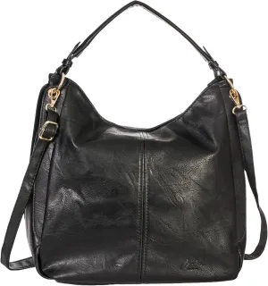 Spacious Vegan Leather Slouch Shoulder Bag for Women – Large Everyday Tote with Compartments & Zip Top – Trinity