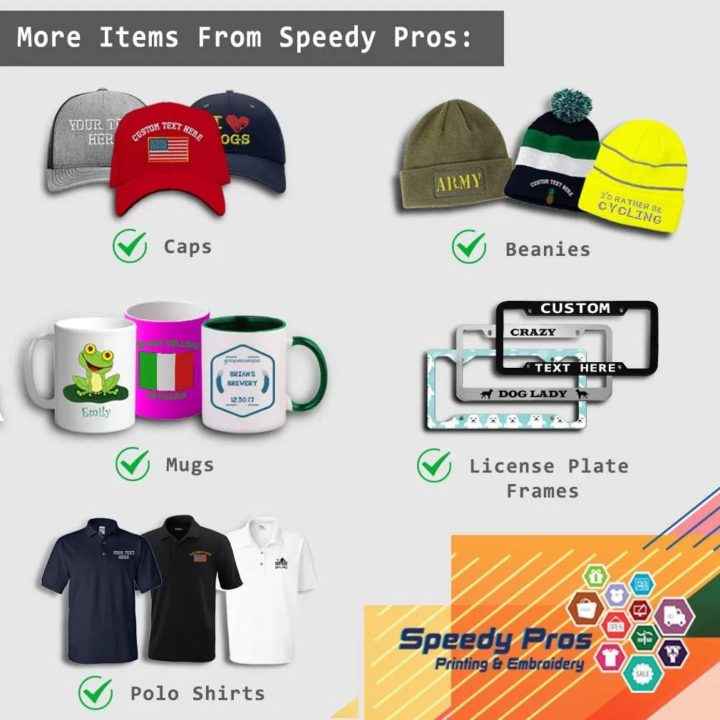 Speedy Pros Funny License Plate Frame Custom Personalized Text Zinc Cute Car Accessories License Plate Holder Black 2 Holes 1 Frame