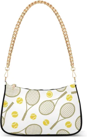 Sports Tennis Icons Shoulder Bag Handbags Womens Tote Clutch Purses Chain Bag for Women